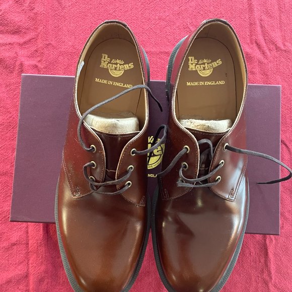 Dr. Marten's 1461 tan Boanil Brush men's shoes Made in England - Picture 4 of 10